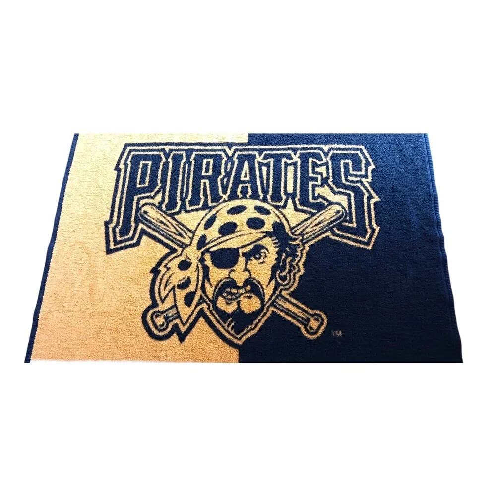 Vintage PITTSBURGH PIRATES MLB Stadium Throw Blanket Baseball Biederlack USA